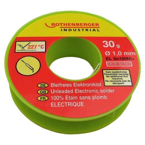 Bobine étain électronique 1 mm, 30 g. ROTHENBERGER