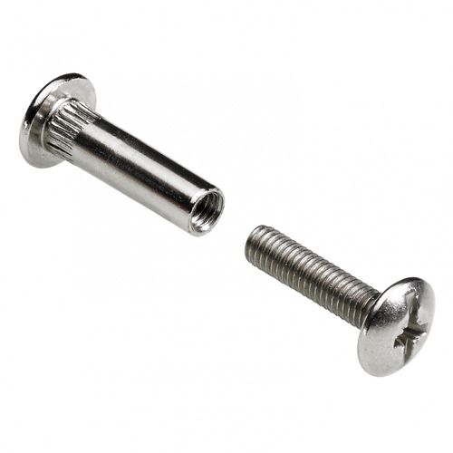 Lot de 4 vis d'assemblage acier nickelé HETTICH, l.50 mm