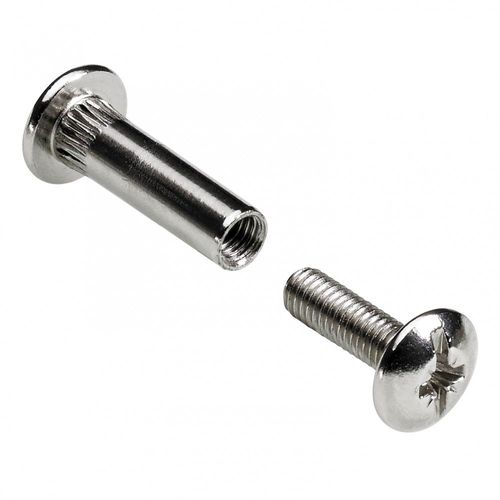 Lot de 4 vis d'assemblage acier nickelé HETTICH, l.42 mm