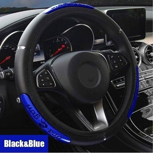 Housse de volant de voiture en Design chinois Dragon, pour Peugeot 308,  307, 207, 206, 407 Partner - Type black blue