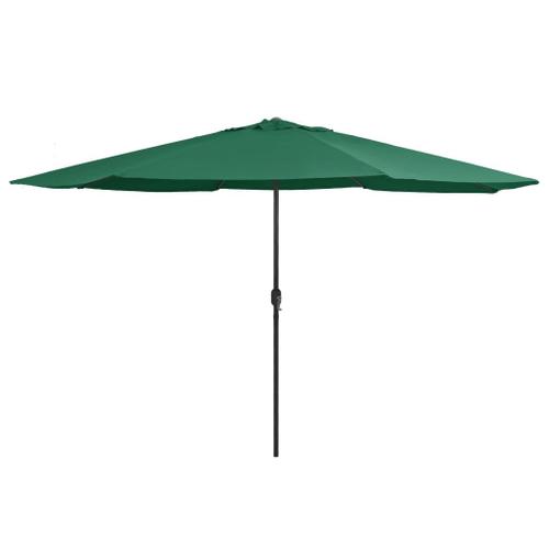 Vidaxl Parasol D'extérieur Avec Mât En Métal 390 Cm Vert