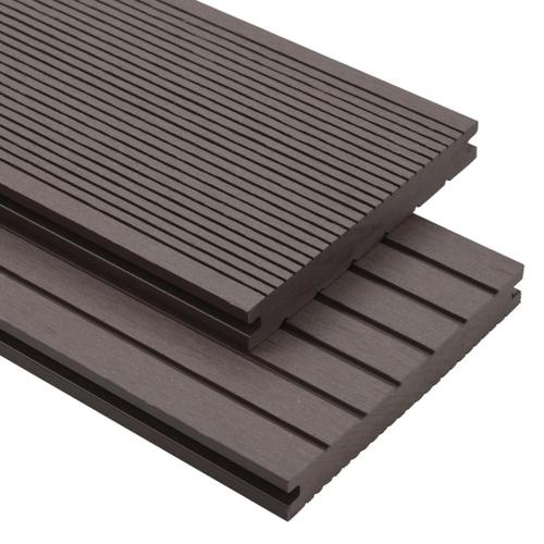 Vidaxl Panneaux De Terrasse Et Accessoires 20 M² 2,2 M Marron Foncé