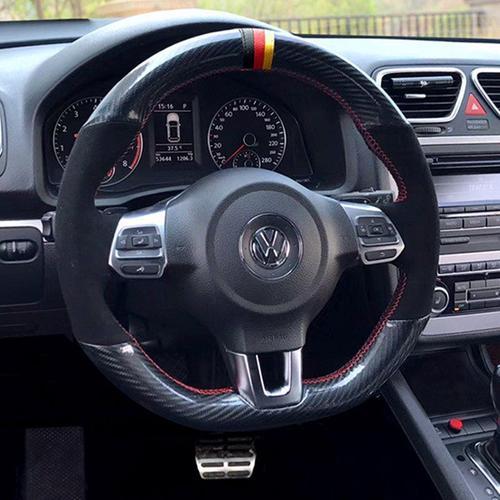 Housse de volant en cuir pour Volkswagen Golf 6 GTI MK6, Polo GTI, Scirocco  R Passat CC, nouvelle collection - Type E Type