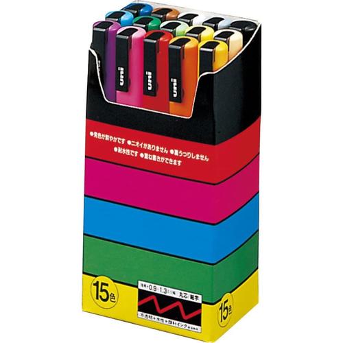 Uniball Uni Posca 15 Marqueurs Peinture Pc-3m15c Expédié Depuis Japon