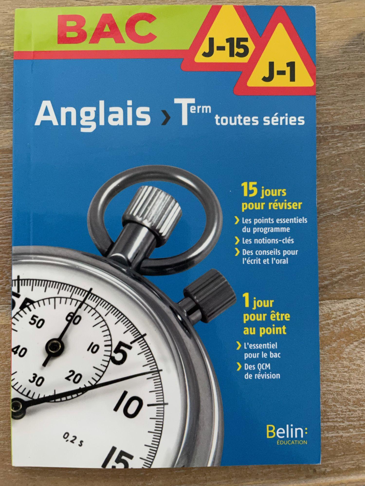 anglais bac terminale toutes séries de j-15 à j-1