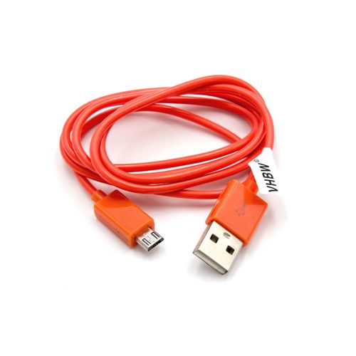 vhbw Câble USB Micro USB 1 m, orange, compatible avec Sony SRS-XB30, SRS-XB31, SRS-XB40, SRS-XB41