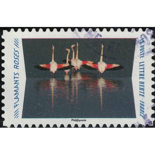 France 2020 Oblitéré Rond Used Animaux Du Monde Reflets Flamants Roses Y&t 1821 Su