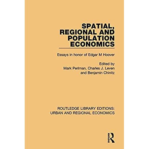 Spatial, Regional And Population Economics
