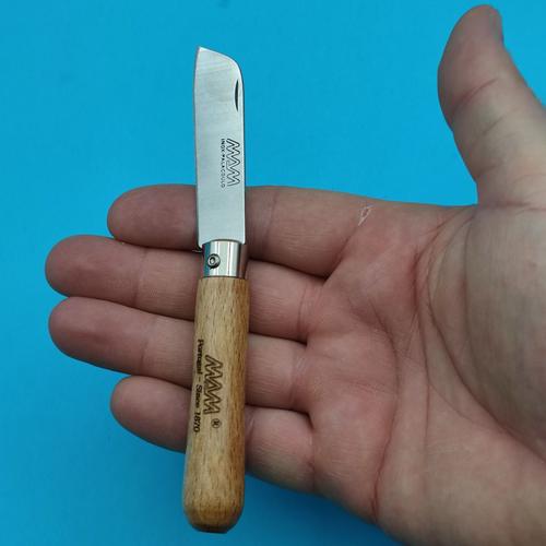 Mini Couteau 13cm pliant sans pointe MAM Portugal 1870 Inox Bois chasse  peche nature