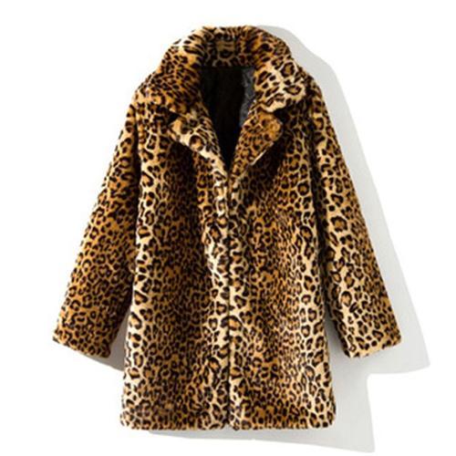manteau femme fausse fourrure leopard
