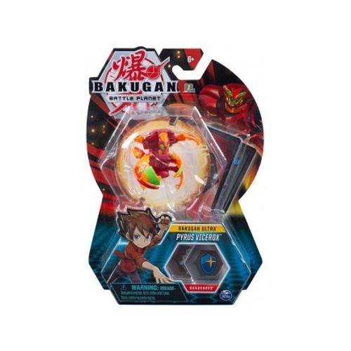 Bakugan Ultra : Battle Planet - Pyrus Vicerox + Carte - Boule Rouge - Figurine Deluxe