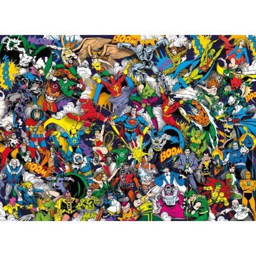 Puzzle Adulte Impossible Dc - 1000 Pieces - Clementoni Avengers Batman Superman Robin - Collection Super Heroes Avengers Batman Superman Robin