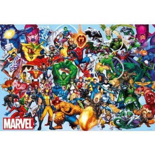 Puzzle Adulte Marvel Comics : Spiderman Hulk America Flash - 1000 Pieces - Educa Collection Super Heros Dc - Nouveaute