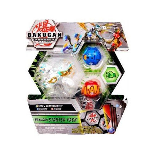 Bakugan Pack De Demarrage Trox X Nobillious - Ryerazu - Cimoga : 3 Boules (Blanche Bleue Rouge) - Armored Alliance