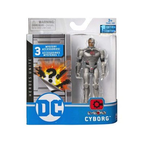 Coffret Figurine Cyborg 10 Cm Avec 3 Accessoires Mystere - Personnage Dc - Super Heros - Jouet Garcon