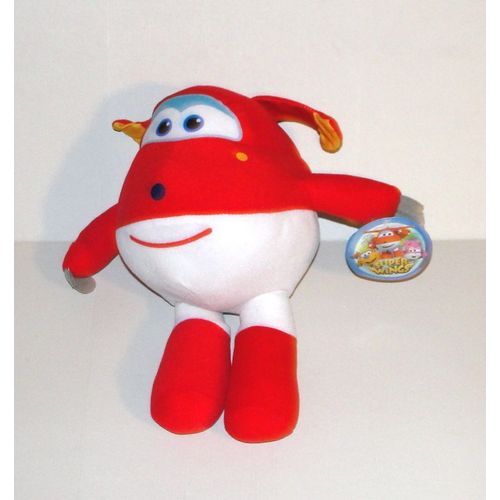 Peluche Super Wings Jett - Doudou Avion Rouge Tv Animation