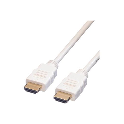 Roline HDMI High Speed Cable with Ethernet - Câble HDMI avec Ethernet - HDMI mâle pour HDMI mâle - 2 m - blindé - blanc