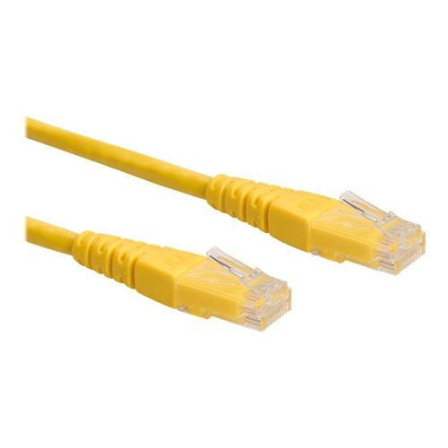 Roline - Cordon de raccordement - RJ-45 (M) pour RJ-45 (M) - 1.5 m - UTP - CAT 6e - moulé, bloqué - jaune