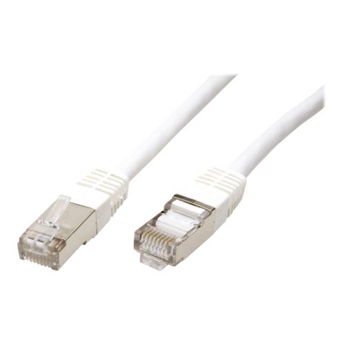 VALUE - Cordon de raccordement - RJ-45 (M) pour RJ-45 (M) - 1.5 m - SFTP - CAT 6e - moulé, bloqué - blanc