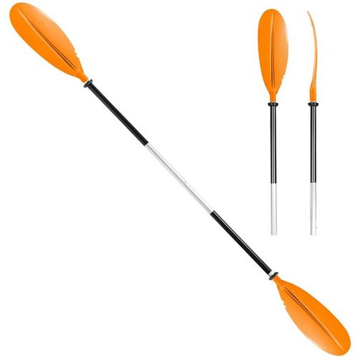 Pagaie Double Aluminium 220cm, Pagaies De Canoe Double Démontable Légère Rames Bateau Pour Canoë Kayak Bateau Gonflable