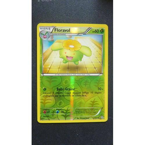 Carte Pokémon Floravol Holo Reverse 2/124 Noir & Blanc Dragons Exaltés Fr Neuve