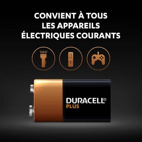 Duracell - NOUVEAU Piles alcalines 9V Plus. 6LR61. paquet de 4