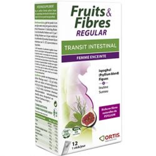 Ortis Fruits & Fibres Regular Transit Intestinal Femme Enceinte 12 Sticks 
