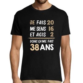 T Shirt Homme Anniversaire 38 Ans Humour Rakuten