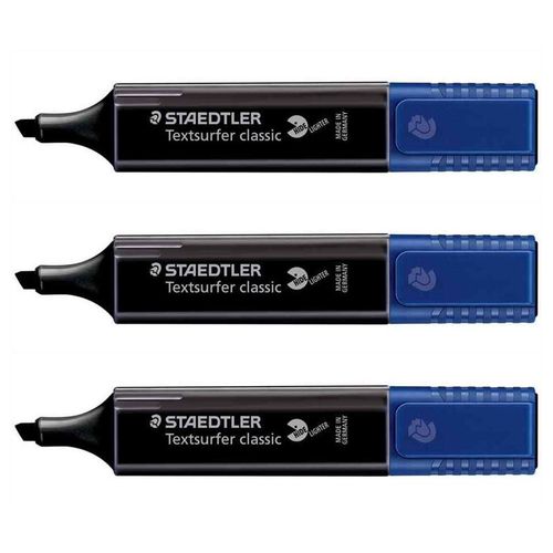 Staedtler Lot De 3 Surligneurs "Textsurfer Classic Hidelighter", Noir