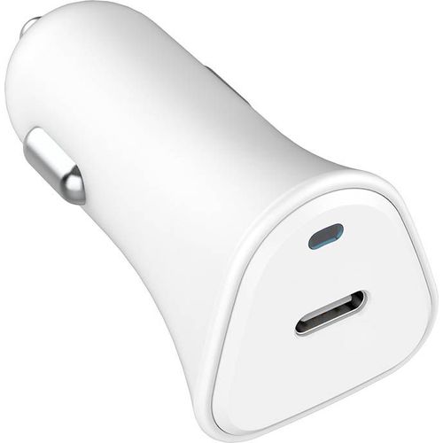 Just Green - Adaptateur D'alimentation Pour Voiture - 25 Watt - Pd (24 Pin Usb-C) - Blanc