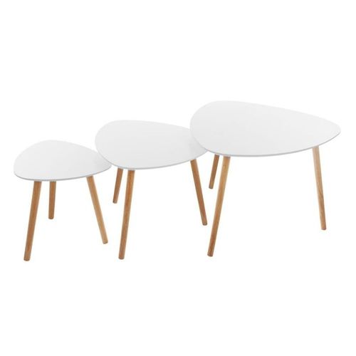 Table Basse Mileo Blanc Lot De 3 Atmosphera - Blanc