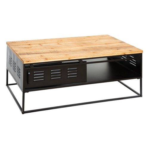 Table Basse En Métal Et Bois Cierna Atmosphera - Noir