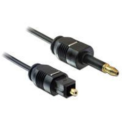 Delock - Câble audio numérique (optique) - TOSLINK mâle pour mini TOSLINK mâle - 2 m - noir