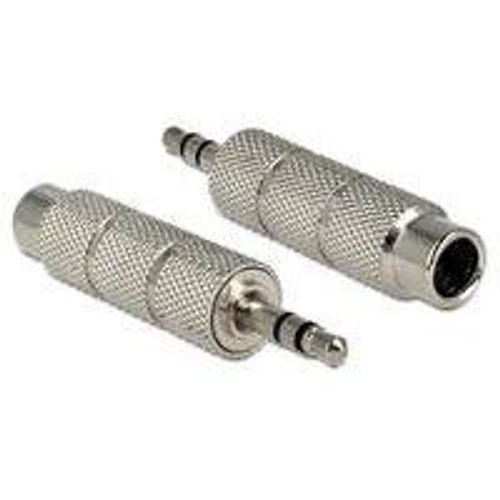 Delock - Adaptateur audio - jack stéréo femelle pour mini-phone stereo 3.5 mm mâle - argent