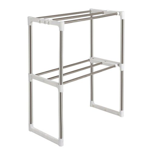 Support de four à micro ondes multifonctionnel en acier inoxydable, casserole télescopique domestique, étagère de rangement, assem