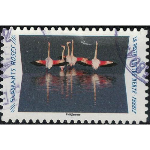 France 2020 Oblitéré Rond Used Animaux Du Monde Reflets Flamants Roses Y&t 1821 Su