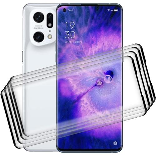 Verre Trempé Pour Oppo Find X5 Pro 6.70"" , 4 Pièces Film Protection En Verre Trempé Écran Protecteur Vitre - Sans Bulles D'air -Ultra Résistant Dureté 9h - Anti Rayures