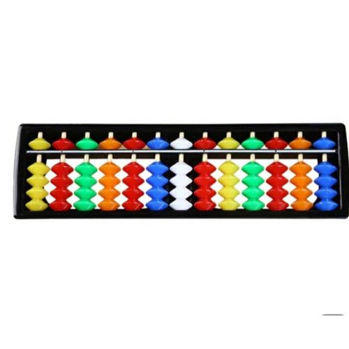 Outil de calcul Soroban arithmétique de perles colorées en plastique portable 9H 