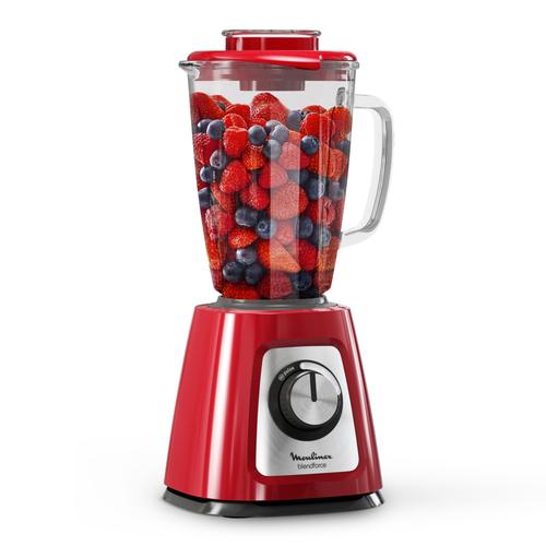 Moulinex Blendforce LM430510 - Bol mixeur blender - 1.75 litres - 800 Watt - rouge