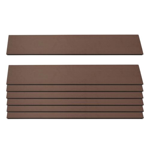 Lot De 7 Lattes Pour Brise-Vue En Wpc Sarthe, Planches Brise-Vent, Env. 1m²   90cm, Brun