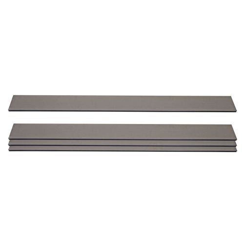 Lot De 4 Lattes Pour Brise-Vue En Wpc Sarthe, Planches Brise-Vent, Approx. 1sqm   180cm, Gris