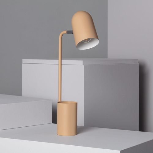Lampe De Bureau Flex Métal Waal Avec Porte-Crayons Camel