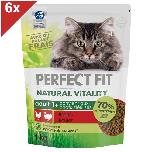 Perfect Fit Natural Vitality Croquettes Boeuf Et Poulet Pour Chat Adulte 6x1kg