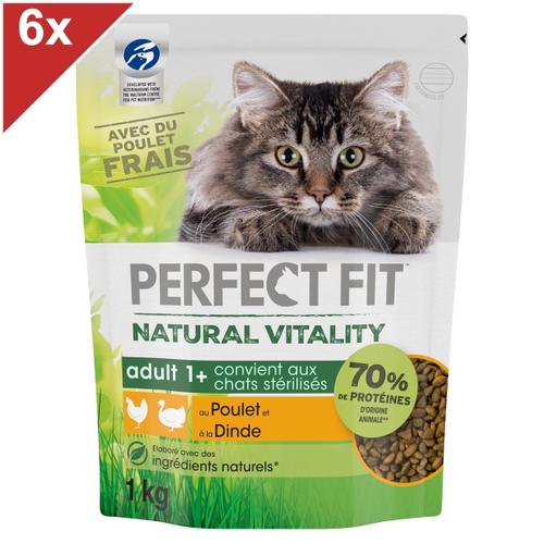 Perfect Fit Natural Vitality Croquettes Poulet Et Dinde Pour Chat Adulte 6x1kg