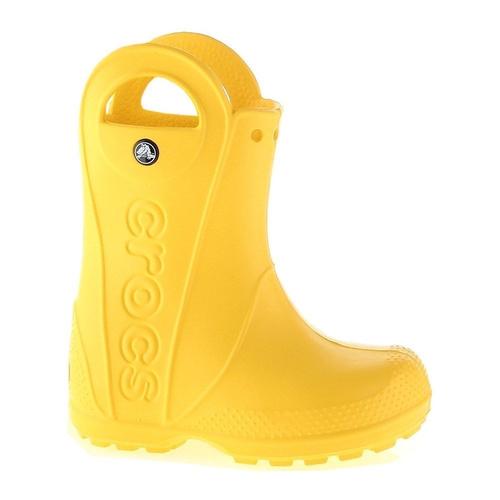 Bottes De Pluie Crocs Handle Rain Boot Kids Yellow Jaune