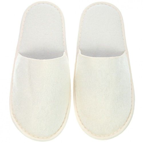 Paire De Chaussons Pantoufles Blancs Invité Hôtel Homme Femme Taille Unique