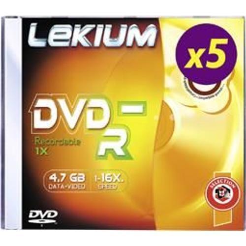 Lekium DVD-R pack de 5