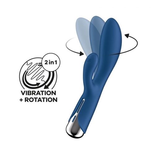 Rabbit Vibro Rabbit Spinning Rabbit 1 11 X 3.5cm Bleu Satisfyer