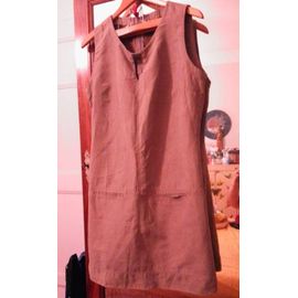 Robe Grise Col Bijou Métallisé 42 Xl Miss Captain.