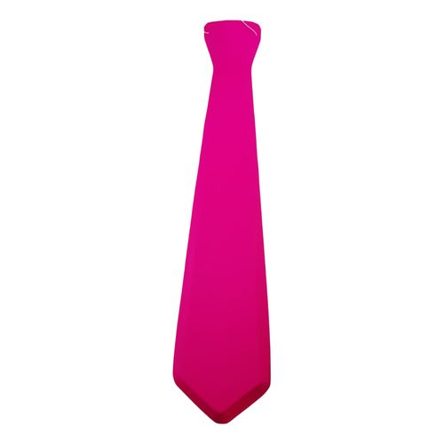 Cravate Homme Fluo Uni 47,5 Cm Plastique Fixation Facile Élastique Déguisement